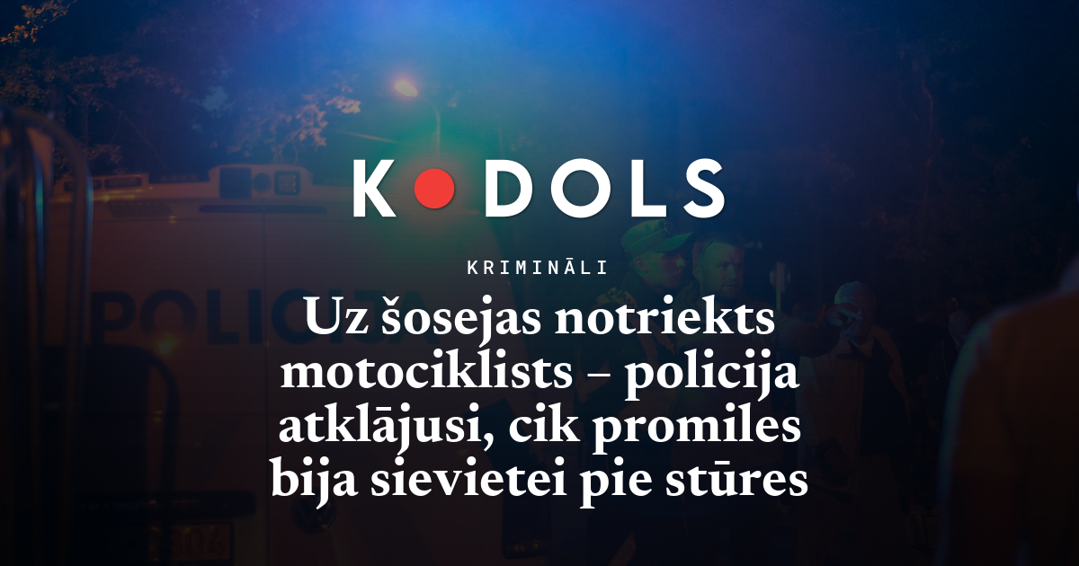 Jelgavas novadā iereibusi sieviete uz šosejas notriec motociklistu