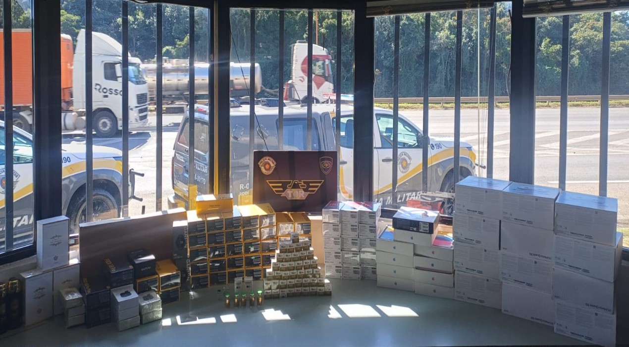 Trio é preso na Castello Branco com eletrônicos e remédios contrabandeados avaliados em R$ 345 mil