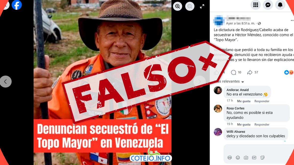 Reportan arresto de rescatista venezolano tras quejarse por escasez de equipos en zonas afectadas por sismos